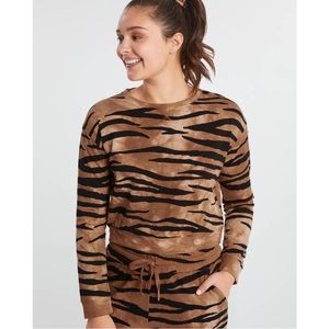 Splendid Sundown Tiger Jada Sweater 🔲🤍🐅